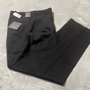 NEW Jos A Banks 100% Wool Traveler Dress Pants 40x32 Reg Black Lightweight